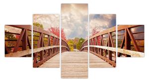 Obraz - drewniany most (125x70 cm)