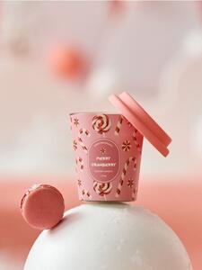 Sinsay - Świeca zapachowa Merry Cranberry - różowy