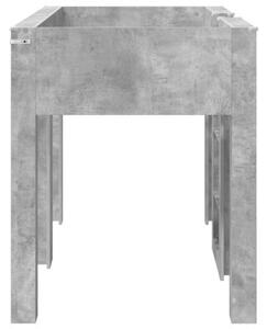 Łóżko piętrowe dla dzieci betonowy szary 75 x 190 cm