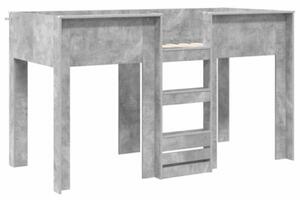 Łóżko piętrowe dla dzieci betonowy szary 75 x 190 cm