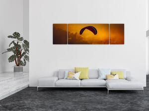 Obraz spadochroniarza o zachodzie słońca (170x50 cm)