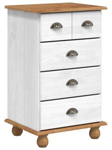 Komoda askim biaÅy 45,8 x 40 x 79 cm lite drewno sosnowe