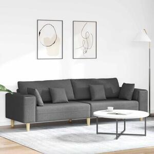 Sofa 4-osobowa z oddychajÄ cÄ tkaninÄ w kolorze ciemnoszarym