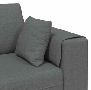 Sofa 4-osobowa z oddychajÄ cÄ tkaninÄ w kolorze ciemnoszarym