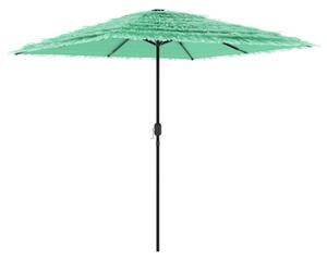 Parasol ogrodowy na stalowym słupku, zielony, 248x248x248 cm