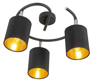 Inteligentna nowoczesna lampa sufitowa czarna, w tym 3 WiFi B35 - Lofty