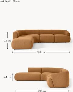 Narożna sofa modułowa Bouclé Sofia (4-osobowa)