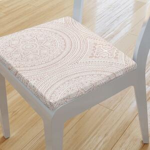 Goldea kwadratowa poduszka na krzesło 38x38 cm verona - duże mandale na naturalnym 38 x 38 cm