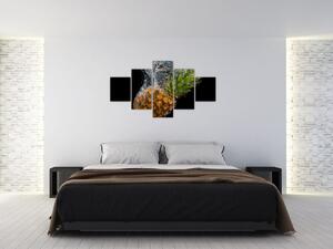 Obraz ananasa w wodzie (125x70 cm)