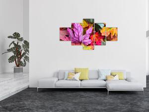 Obraz - jesienne liście (125x70 cm)