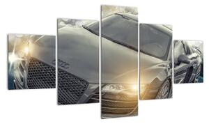 Obraz samochodu Audi - szary (125x70 cm)