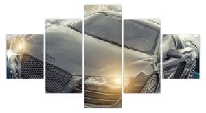 Obraz samochodu Audi - szary (125x70 cm)