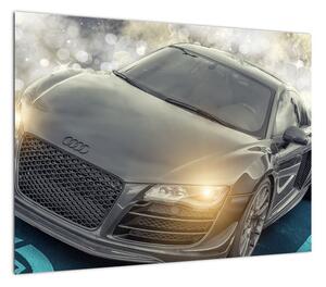 Obraz samochodu Audi - szary (70x50 cm)