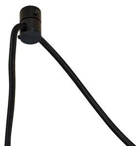 Lampa wisząca czarna z brązowym kloszem i białym wnętrzem 31,5 cm 3-punktowa - Cava