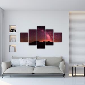 Obraz różowej Drogi Mlecznej (125x70 cm)