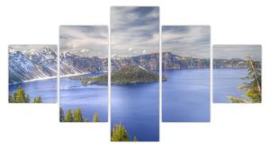 Obraz górskiego jeziora (125x70 cm)