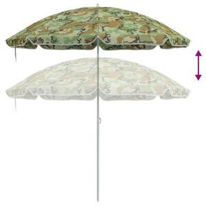 Parasol plażowy moro 263 x 263 x 272 cm poliester i metal