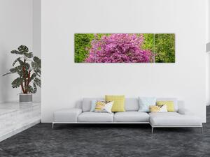 Obraz kwitnącego drzewa na łące (170x50 cm)