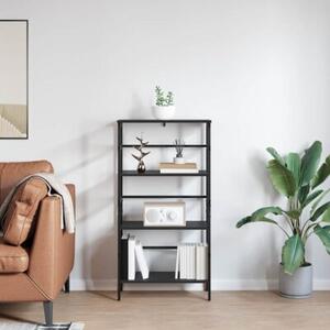 Półka na książki czarny dąb 60 x 29,5 x 115 cm