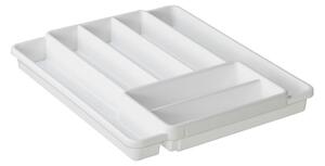 Biały plastikowy organizer na sztućce do szuflady 39,7 x 34 cm Domino – Rotho