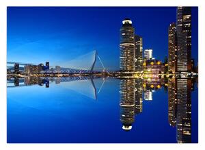 Zdjęcie - Rotterdam nocą (70x50 cm)