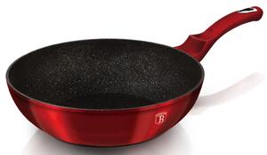 Czerwony wok z powłoką granitową na indukcję 30cm - Hurgen 5X