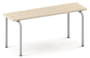 Ławka ubraniowa drewniana, konstrukcja szara, 1000 mm