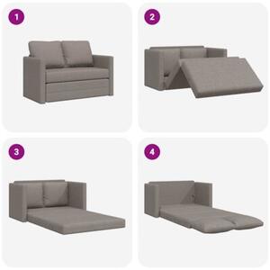 Sofa podÅogowa 2-w-1, kolor taupe, 112x174x55 cm, tkanina