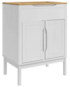 Nowoczesna szafka pod umywalkę floro z drewna sosnowego, minimalistyczny design, biały kolor
