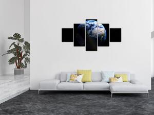 Obraz Ziemi i Księżyca (125x70 cm)