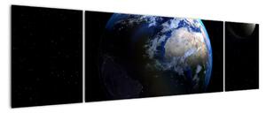Obraz Ziemi i Księżyca (170x50 cm)