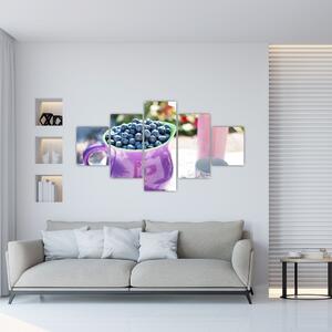 Obraz - jagody w filiżance (125x70 cm)