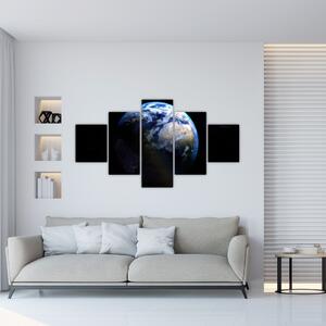 Obraz Ziemi i Księżyca (125x70 cm)
