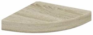 Narożne półki ścienne, 4 szt., kolor dębowy, 25x25x3,8 cm, mdf