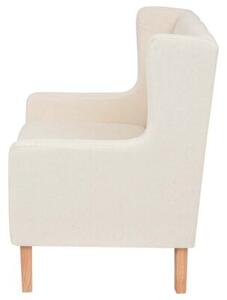 Zestaw wypoczynkowy sofa i fotel, kremowe