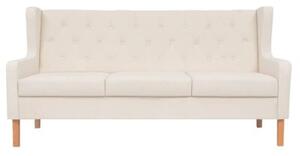 Zestaw wypoczynkowy sofa i fotel, kremowe