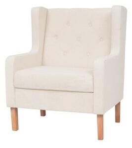 Zestaw wypoczynkowy sofa i fotel, kremowe
