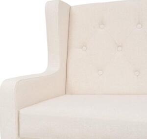 Zestaw wypoczynkowy sofa i fotel, kremowe