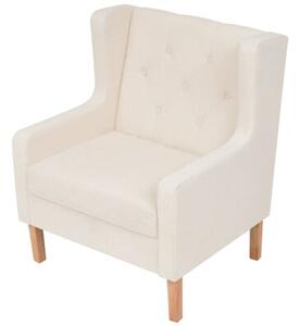 Zestaw wypoczynkowy sofa i fotel, kremowe