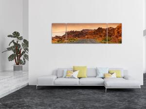 Obraz drogi i skał (170x50 cm)