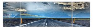 Obraz drogi podczas burzy (170x50 cm)
