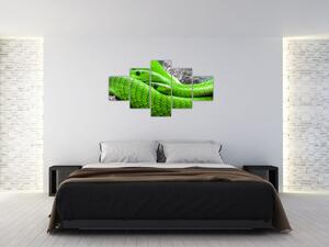 Obraz zielonych węży (125x70 cm)