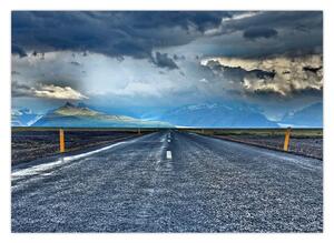 Obraz drogi podczas burzy (70x50 cm)