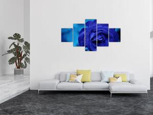 Obraz niebieskiej róży (125x70 cm)