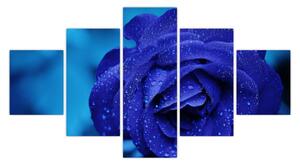 Obraz niebieskiej róży (125x70 cm)