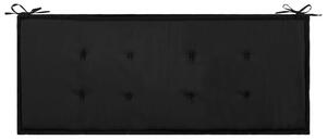 Poduszka na ławkę ogrodową, czarno-szara, 120x50x3 cm