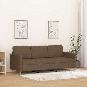 Sofa 3-osobowa, brÄ zowa, 180 cm, tapicerowana tkaninÄ