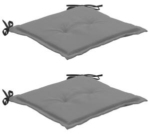 Poduszki na krzesła ogrodowe, 2 szt., czarno-szare, 50x50x3 cm