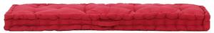 Poduszka na podłogę lub palety, bawełna, 120x40x7 cm, burgund
