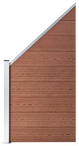 Panel ogrodzeniowy WPC 95 x (105-180) cm, brązowy